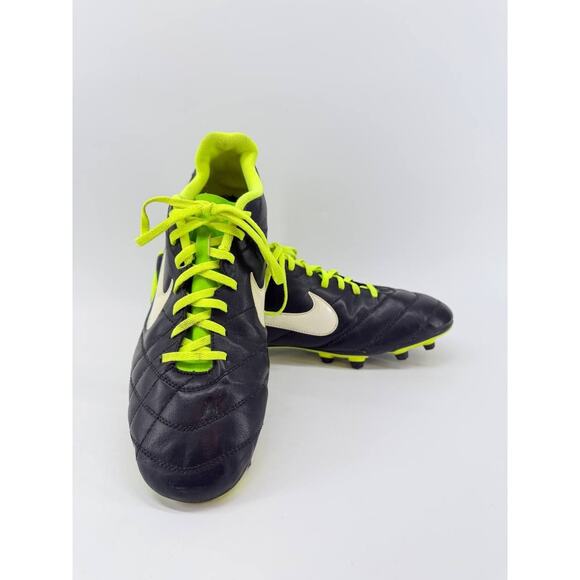 Nike Tiempo Legend IV FG Men’s Soccer Cleats Black Volt Size 13 US 47.5 EU